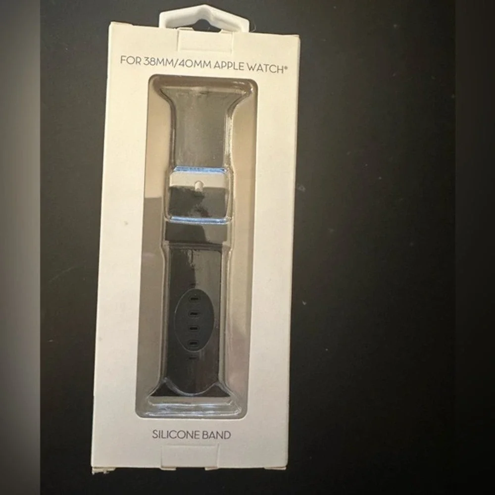 WITHit Black Silicone Band for Apple Watch 38mm 40mm‎ NBN19WA023 New